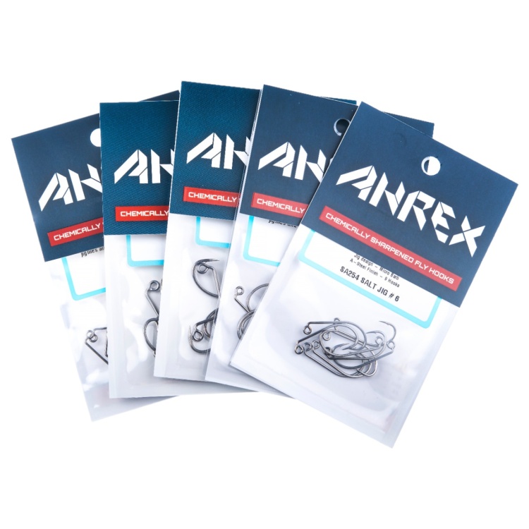 Ahrex SA254 Salt Jig Barbed #2 Fly Tying Hooks